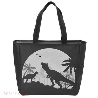 T-Rex In The Moon Tote Bag