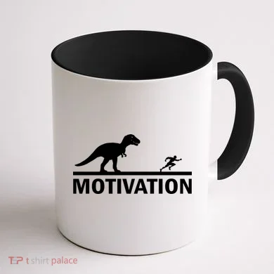 T-Rex Motivation Coffee Mug back