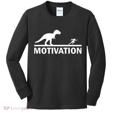 T-Rex Motivation Kids Long Sleeve Shirt