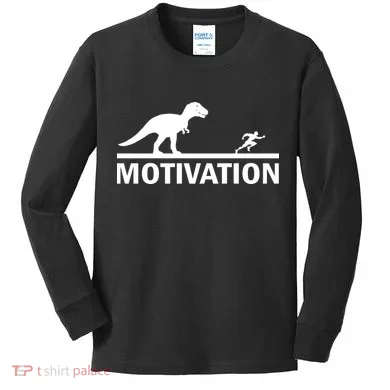 T-Rex Motivation Kids Long Sleeve Shirt