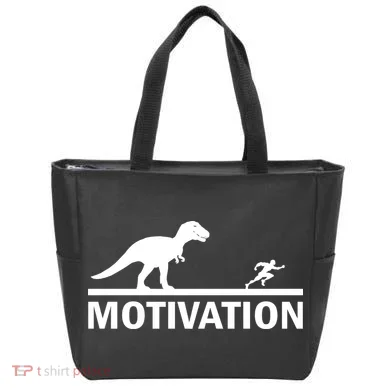 T-Rex Motivation Tote Bag