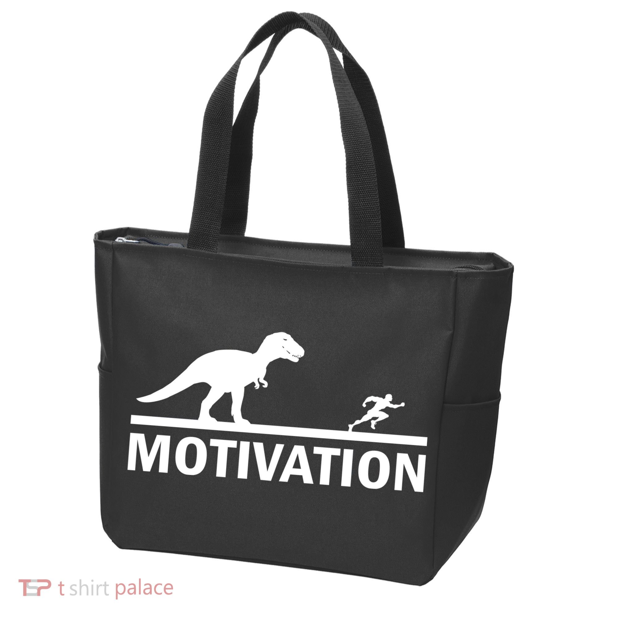T-Rex Motivation Tote Bag