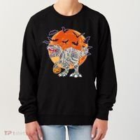 T-Rex Mummy Attack Spooky Halloween Women's Sweatshirt thumb 0