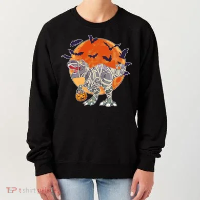 T-Rex Mummy Attack Spooky Halloween Women's Sweatshirt