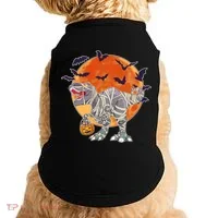 T-Rex Mummy Attack Spooky Halloween Doggie Tank thumb 0
