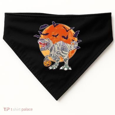 T-Rex Mummy Attack Spooky Halloween USA-Made Doggie Bandana