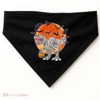 T-Rex Mummy Attack Spooky Halloween USA-Made Doggie Bandana thumb 0