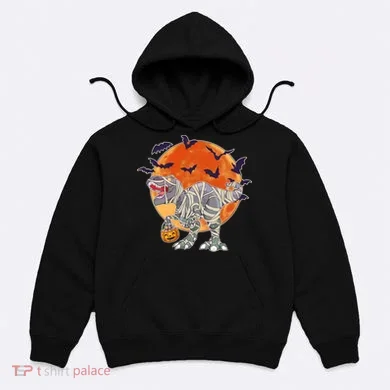 T-Rex Mummy Attack Spooky Halloween Hoodie