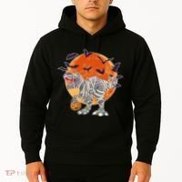 T-Rex Mummy Attack Spooky Halloween Hoodie thumb 2