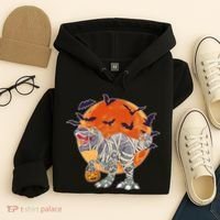 T-Rex Mummy Attack Spooky Halloween Hoodie thumb 4