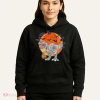 T-Rex Mummy Attack Spooky Halloween Hoodie thumb 5