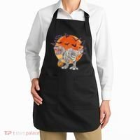 T-Rex Mummy Attack Spooky Halloween Apron thumb 2