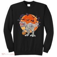 T-Rex Mummy Attack Spooky Halloween Sweatshirt thumb 0