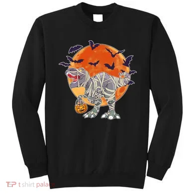 T-Rex Mummy Attack Spooky Halloween Sweatshirt