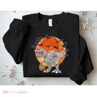 T-Rex Mummy Attack Spooky Halloween Sweatshirt thumb 2