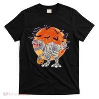 T-Rex Mummy Attack Spooky Halloween T-Shirt thumb 0