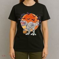 T-Rex Mummy Attack Spooky Halloween T-Shirt thumb 4