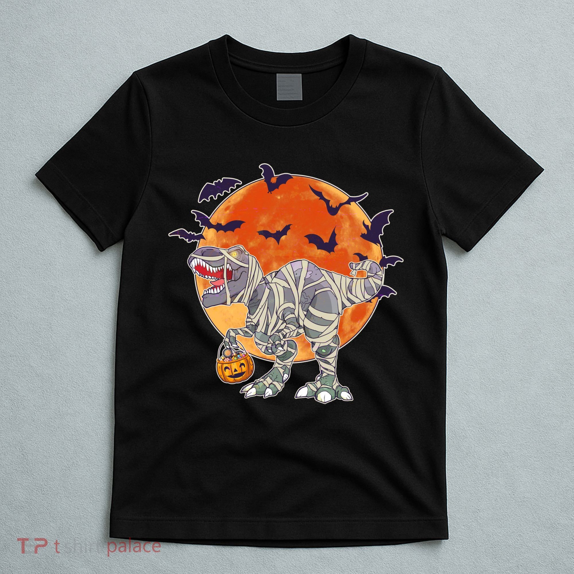 T-Rex Mummy Attack Spooky Halloween T-Shirt