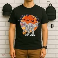 T-Rex Mummy Attack Spooky Halloween T-Shirt thumb 6