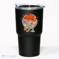 T-Rex Mummy Attack Spooky Halloween Tumbler thumb 0