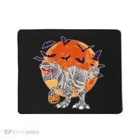 T-Rex Mummy Attack Spooky Halloween Mousepad thumb 0