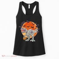 T-Rex Mummy Attack Spooky Halloween Women's Tank Top thumb 0
