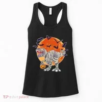 T-Rex Mummy Attack Spooky Halloween Women's Tank Top thumb 0