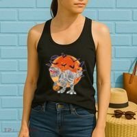 T-Rex Mummy Attack Spooky Halloween Women's Tank Top thumb 2