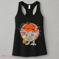 T-Rex Mummy Attack Spooky Halloween Women's Tank Top thumb 3