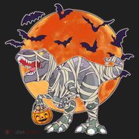 T-Rex Mummy Attack Spooky Halloween Hat thumb 2