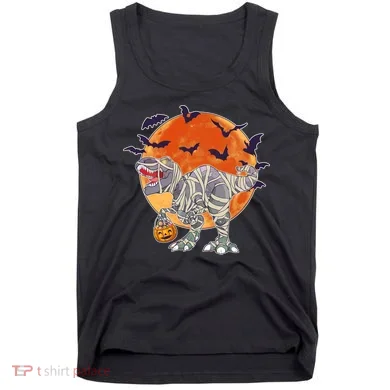 T-Rex Mummy Attack Spooky Halloween Tank Top