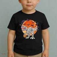 T-Rex Mummy Attack Spooky Halloween Toddler T-Shirt thumb 2