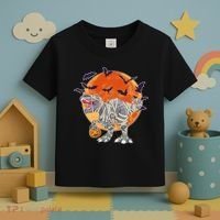 T-Rex Mummy Attack Spooky Halloween Toddler T-Shirt thumb 3