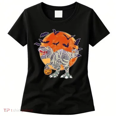 T-Rex Mummy Attack Spooky Halloween Women's T-Shirt