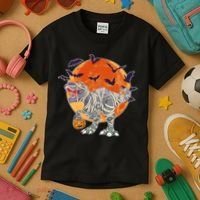 T-Rex Mummy Attack Spooky Halloween Kids T-Shirt thumb 3