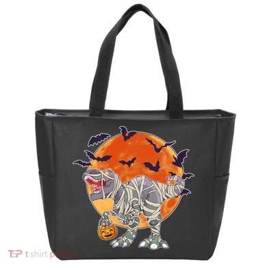 T-Rex Mummy Attack Spooky Halloween Tote Bag