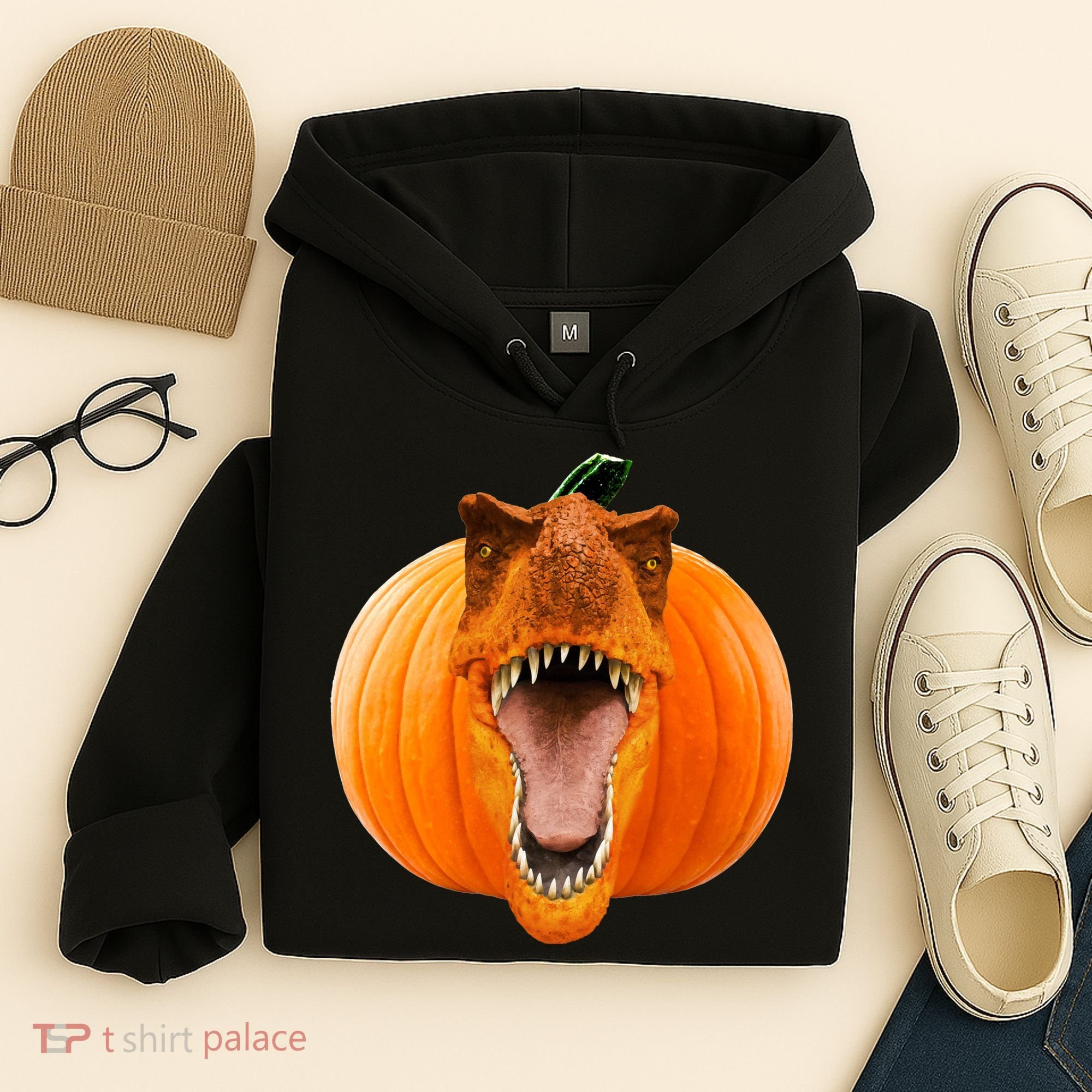 T-REX Pumpkin Face Hoodie