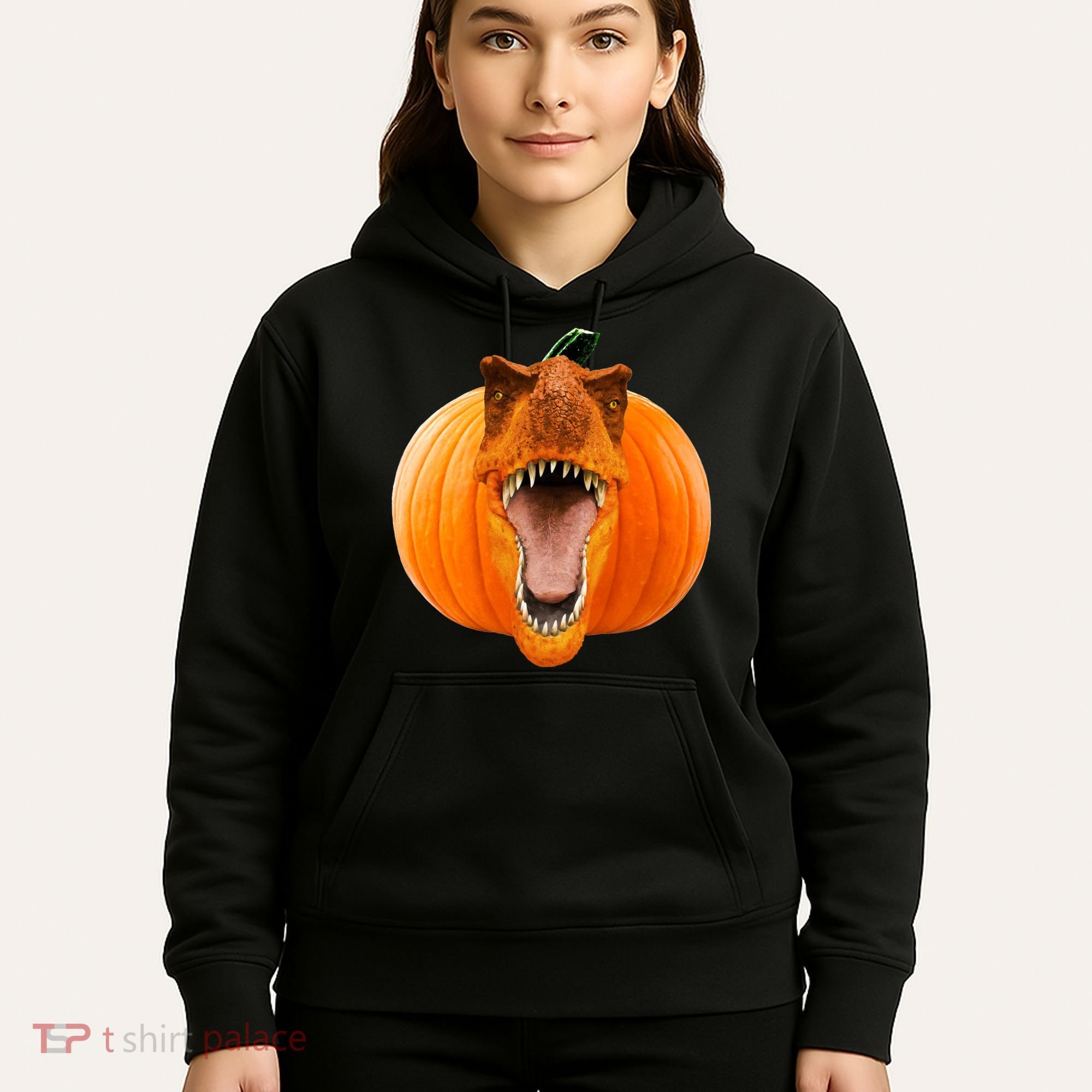 T-REX Pumpkin Face Hoodie