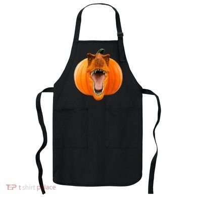 T-REX Pumpkin Face Apron