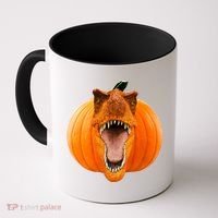 T-REX Pumpkin Face Coffee Mug thumb 0