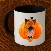 T-REX Pumpkin Face Coffee Mug thumb 2