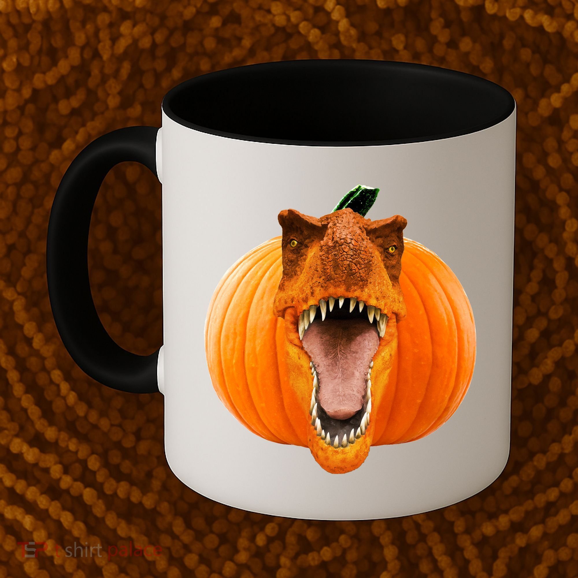 T-REX Pumpkin Face Coffee Mug