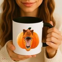 T-REX Pumpkin Face Coffee Mug thumb 3