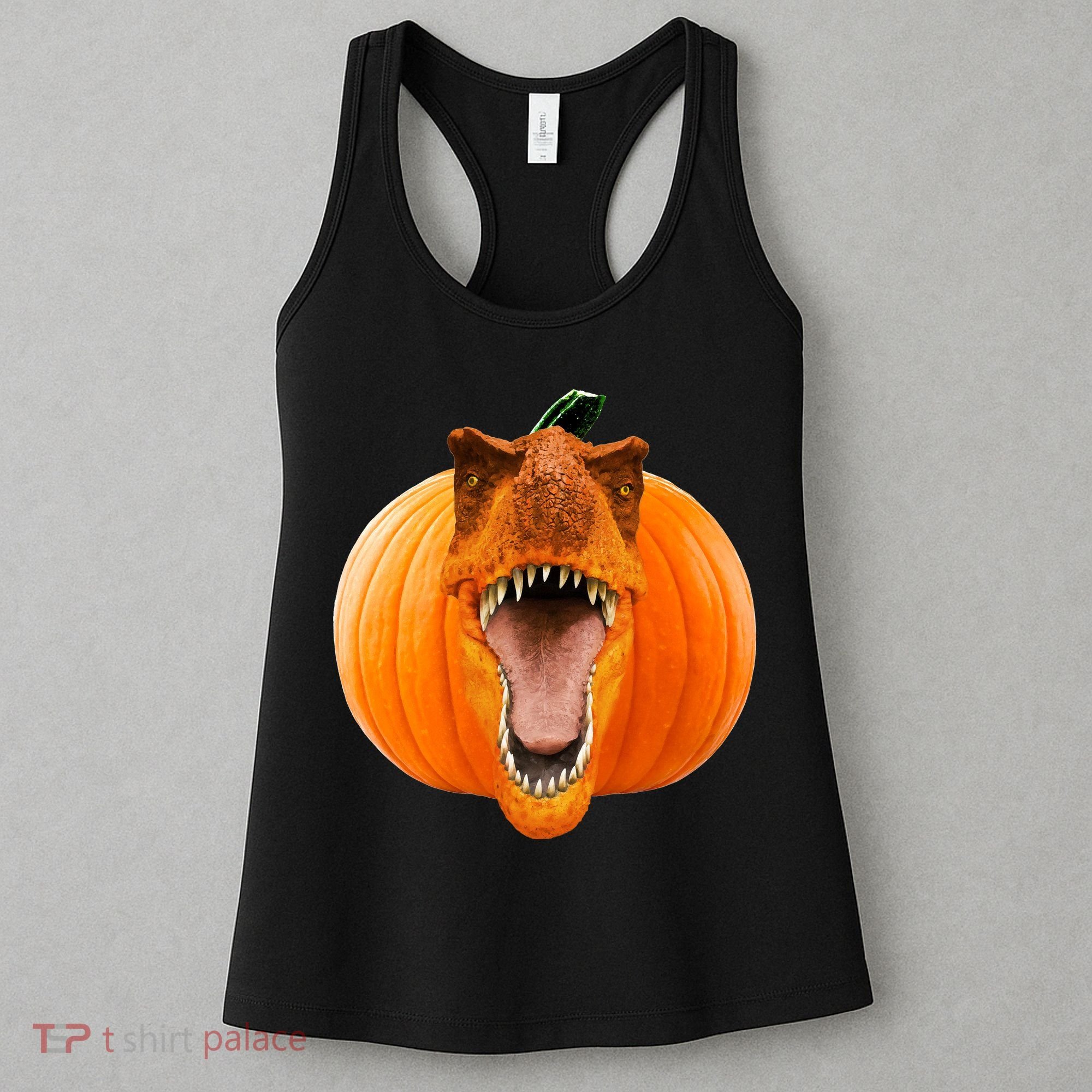 T-REX Pumpkin Face Women's Tank Top