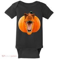 T-REX Pumpkin Face Baby Bodysuit thumb 0