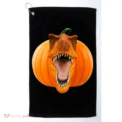 T-REX Pumpkin Face Golf Towel