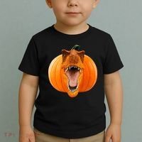 T-REX Pumpkin Face Toddler T-Shirt thumb 2