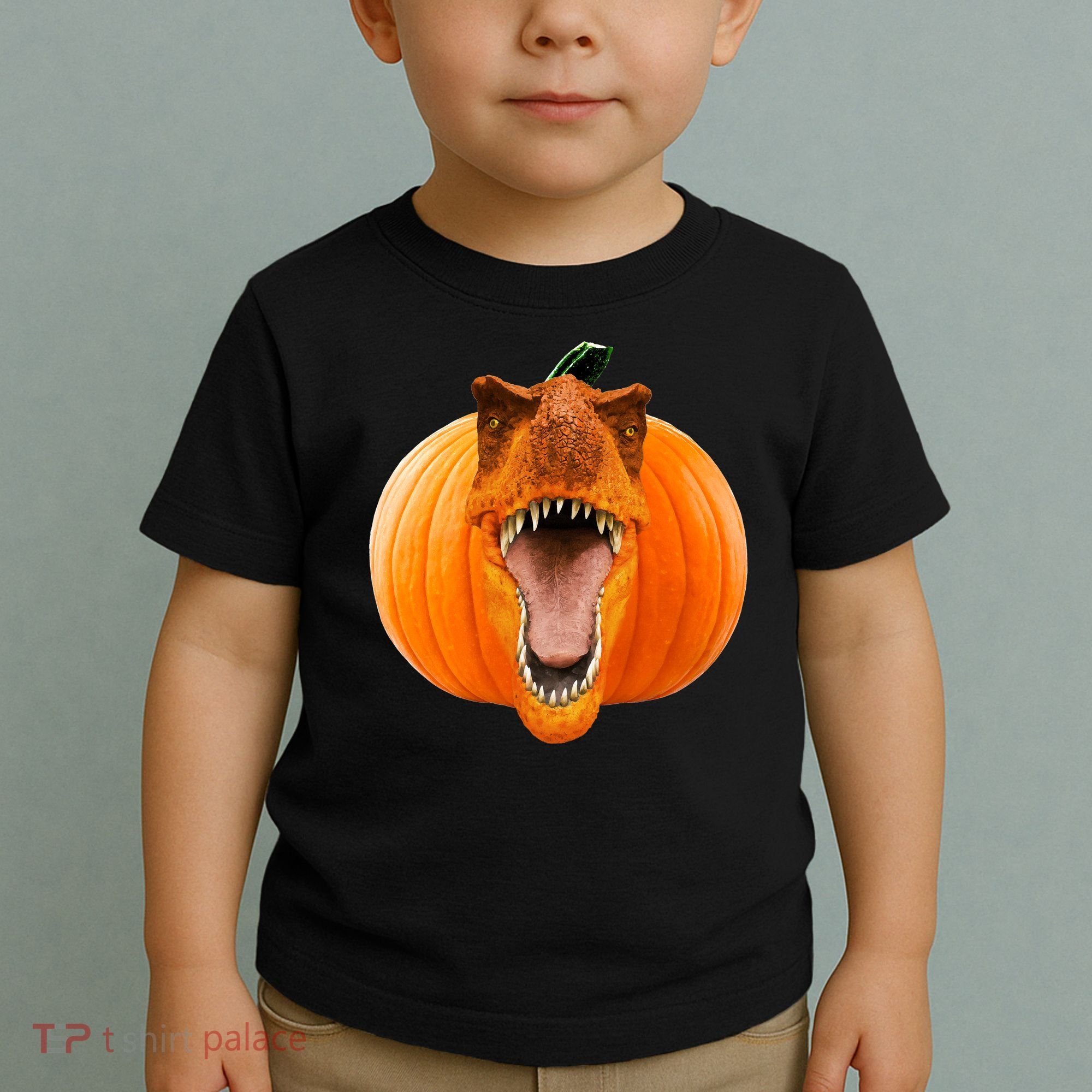 T-REX Pumpkin Face Toddler T-Shirt