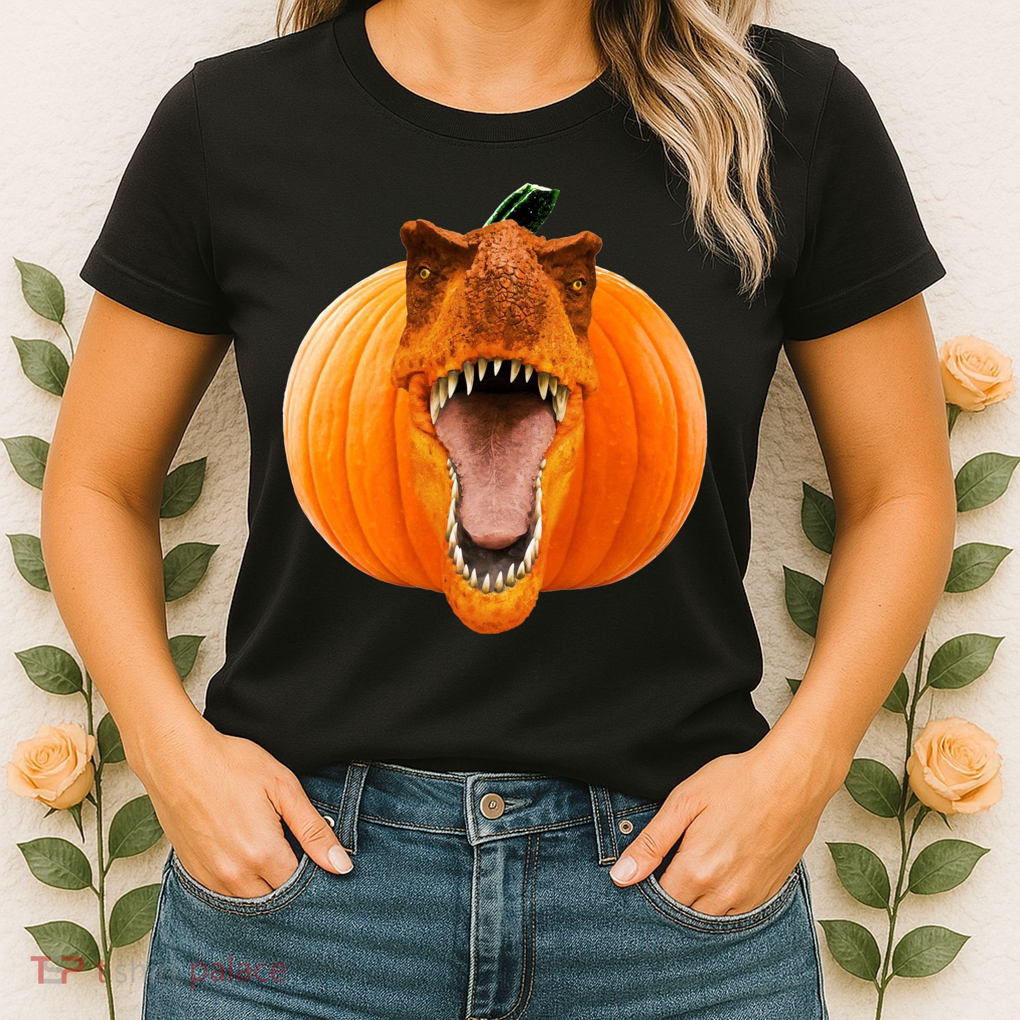 T-REX Pumpkin Face Women's T-Shirt