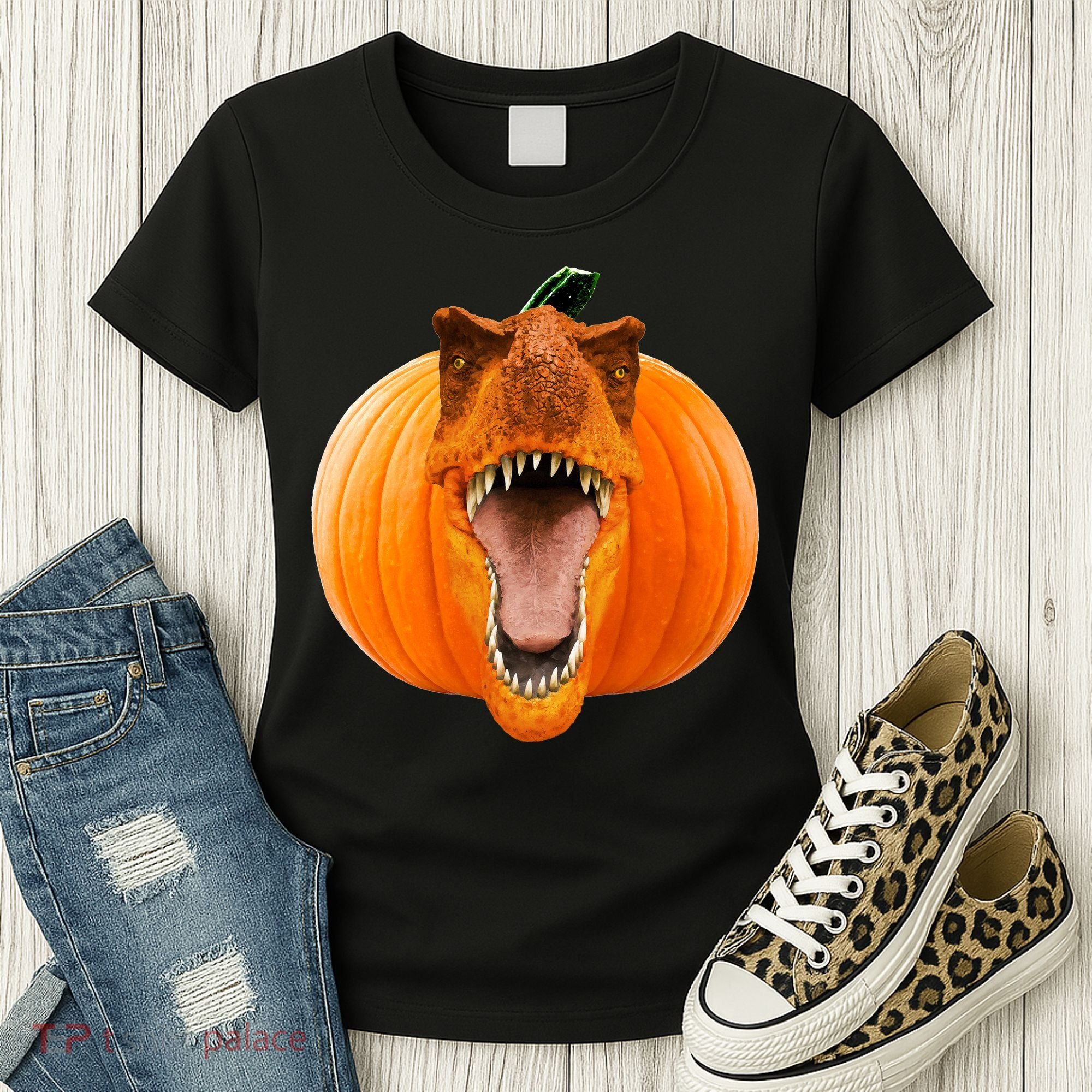T-REX Pumpkin Face Women's T-Shirt